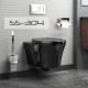 Tuvalet Fırçası Seti Dekor SS-304 - Siyah